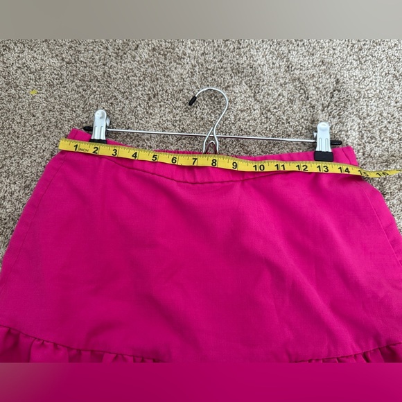 J-Crew Pink Ruffled wool blend Skirt - Picture 6 of 7